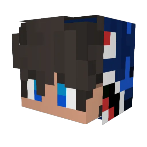 DJUG9 Minecraft avatar head, 3D render