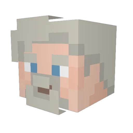 DJWafflex Minecraft avatar head, 3D render