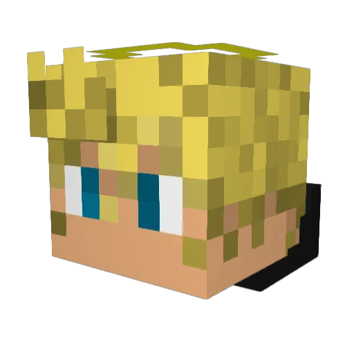 DJWongTong Minecraft avatar head, 3D render