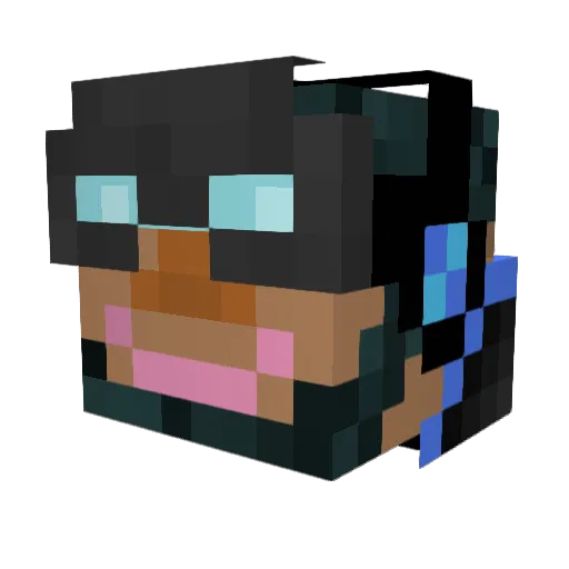 DJX_D Minecraft avatar head, 3D render