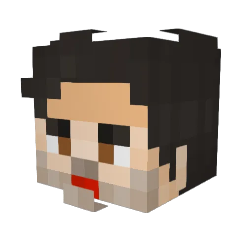 DJYUKI Minecraft avatar head, 3D render