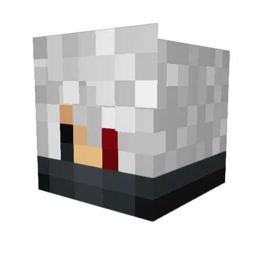 DJZYZZ Minecraft avatar head, 3D render
