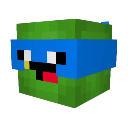 DJ_0104 Minecraft avatar head, 3D render