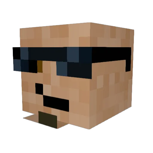 DJ_BROST Minecraft avatar head, 3D render
