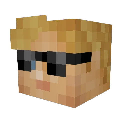 DJ_Danny Minecraft avatar head, 3D render