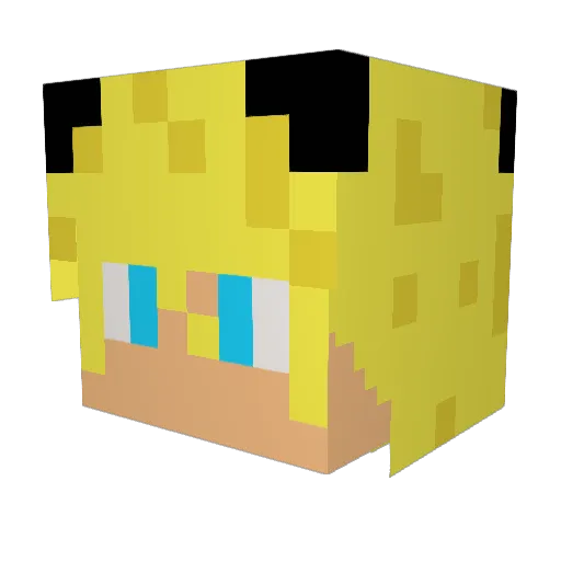 DJ_EDX Minecraft avatar head, 3D render