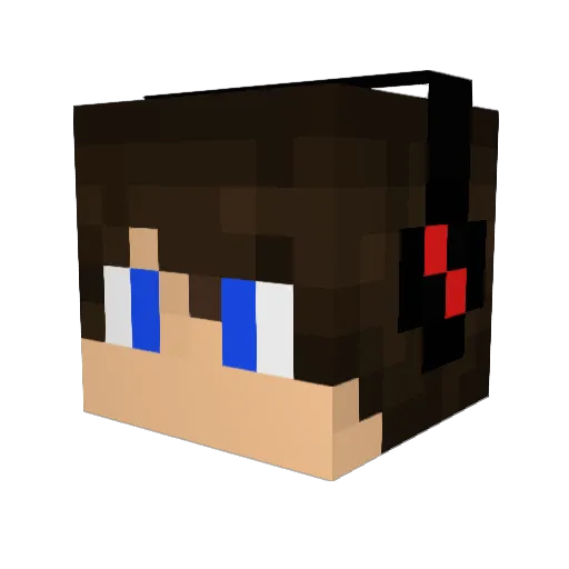 DJ_HANDY Minecraft avatar head, 3D render