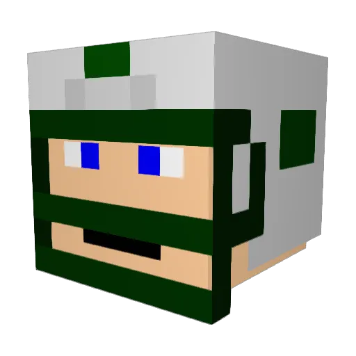 DJ_J Minecraft avatar head, 3D render