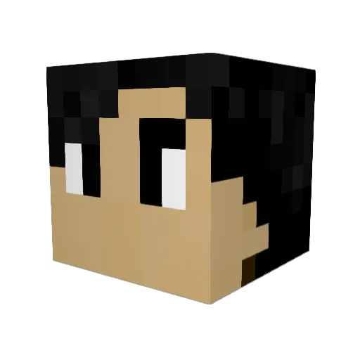 DJ_Kazuma Minecraft avatar head, 3D render