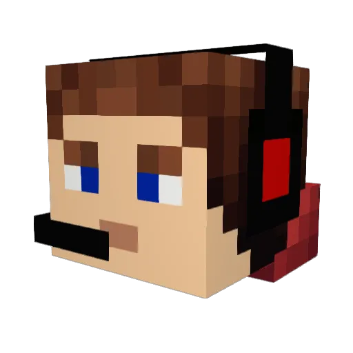 DJ_Kreeper Minecraft avatar head, 3D render