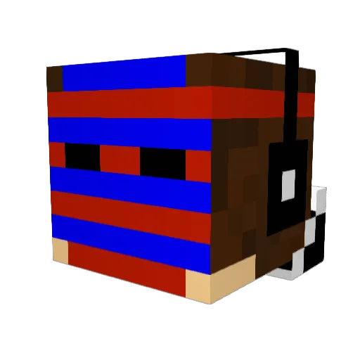 DJ_MALUCO Minecraft avatar head, 3D render