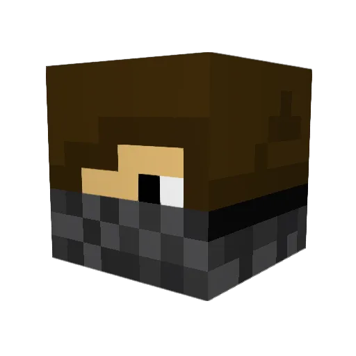 DJ_ROC_95 Minecraft avatar head, 3D render