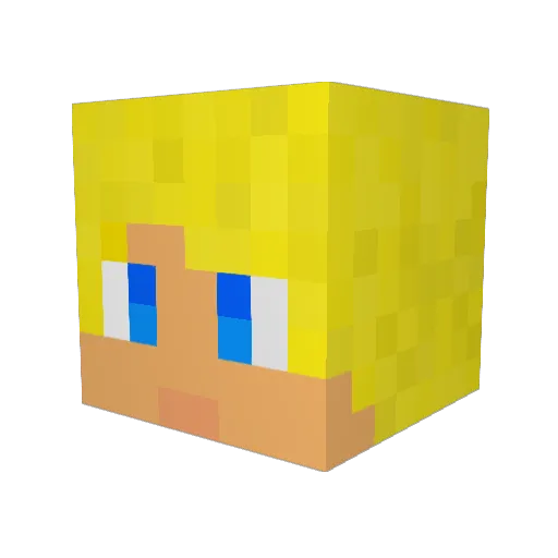 DJ_kitten Minecraft avatar head, 3D render