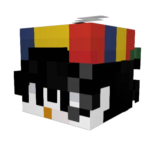 DJatas Minecraft avatar head, 3D render