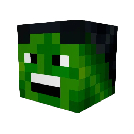 DJcreeperman123 Minecraft avatar head, 3D render