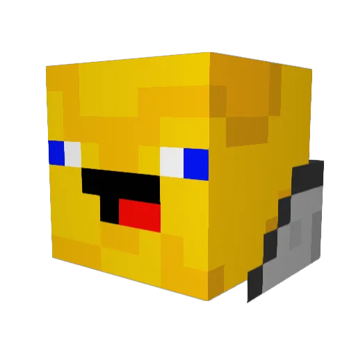 DJcube67 Minecraft avatar head, 3D render
