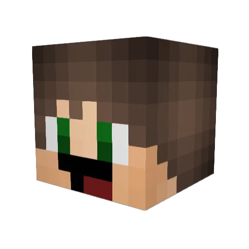 DJemGame Minecraft avatar head, 3D render