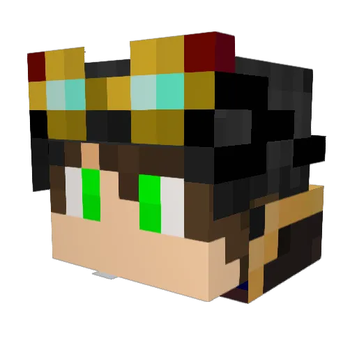 DJkiro19 Minecraft avatar head, 3D render