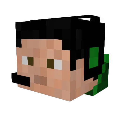 DJlopes Minecraft avatar head, 3D render