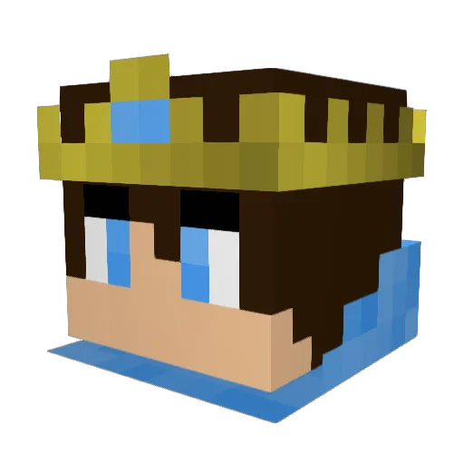DJmen Minecraft avatar head, 3D render