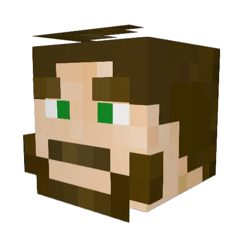 DJmix342 Minecraft avatar head, 3D render