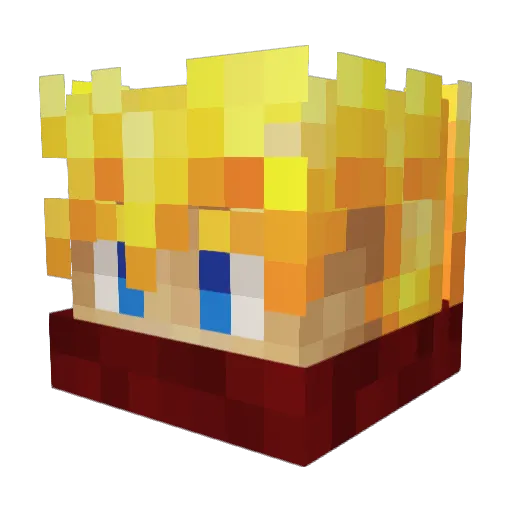 DJooN Minecraft avatar head, 3D render
