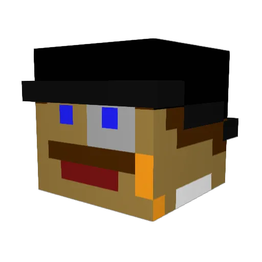 DJosh95 Minecraft avatar head, 3D render