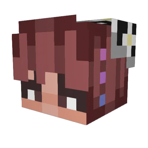 DJoyH Minecraft avatar head, 3D render