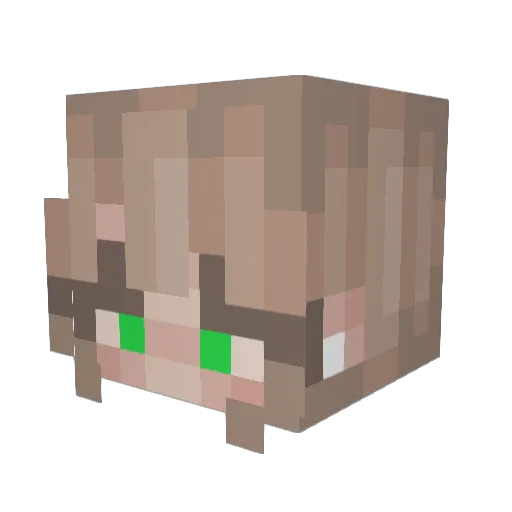 DJrodecker Minecraft avatar head, 3D render