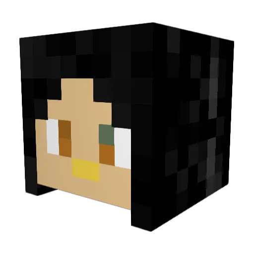 DJtuna Minecraft avatar head, 3D render