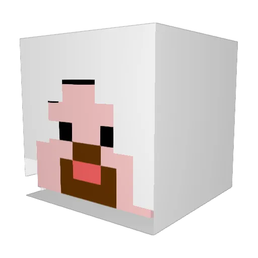 DJxReez Minecraft avatar head, 3D render
