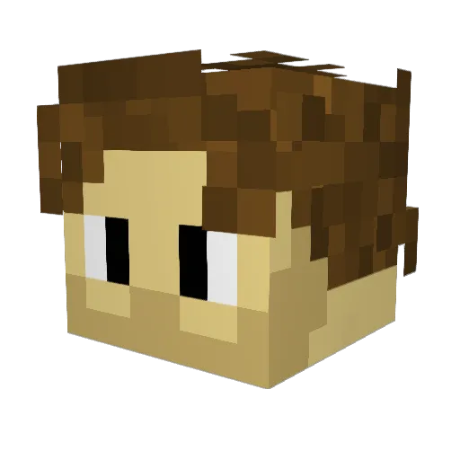 DK909 Minecraft avatar head, 3D render