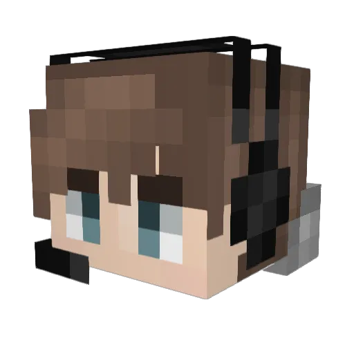 DKB_sadd Minecraft avatar head, 3D render
