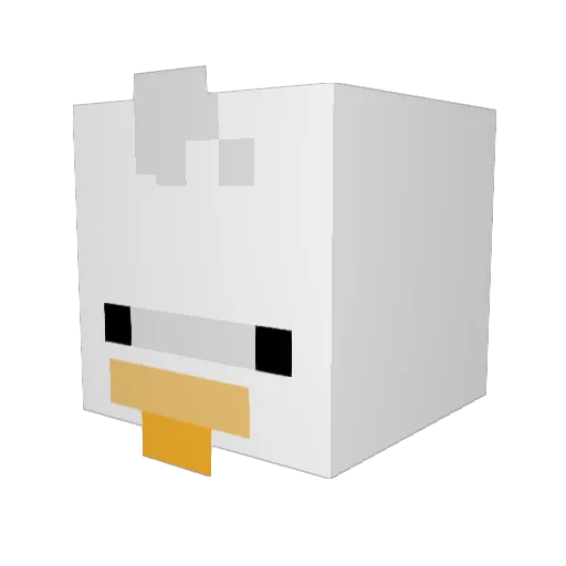DKD0 Minecraft avatar head, 3D render