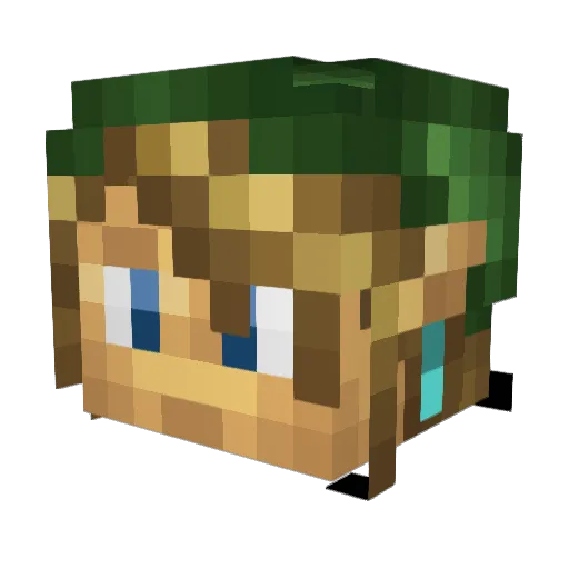 DKMperorTL34 Minecraft avatar head, 3D render