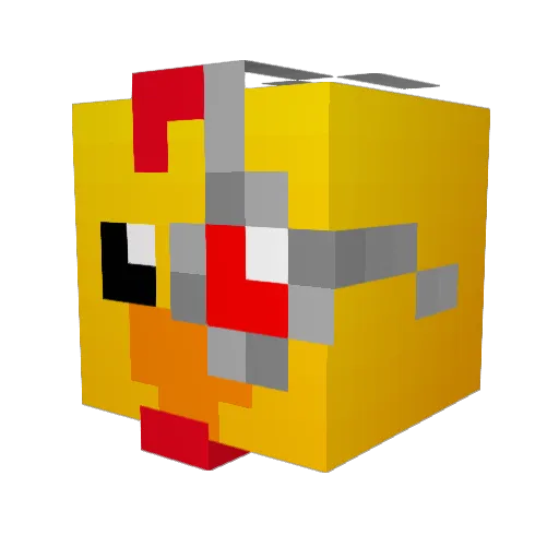 DKO154 Minecraft avatar head, 3D render