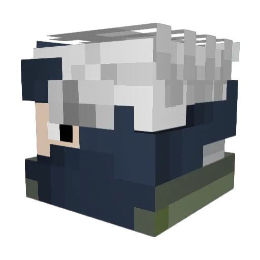 DKP23 Minecraft avatar head, 3D render