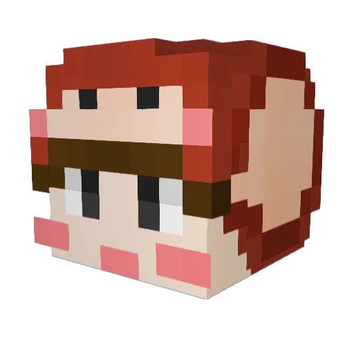 DKRRKS0906 Minecraft avatar head, 3D render