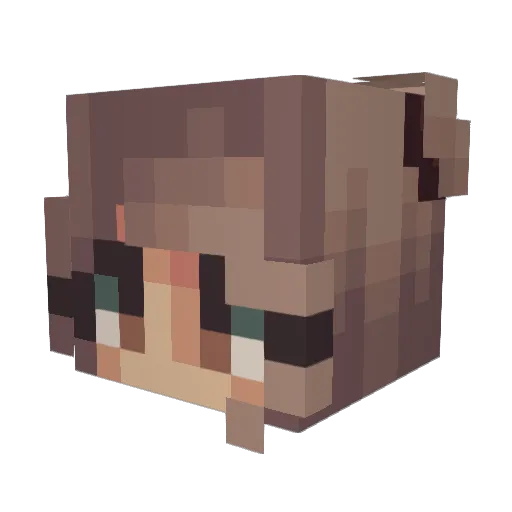 DKTNik Minecraft avatar head, 3D render