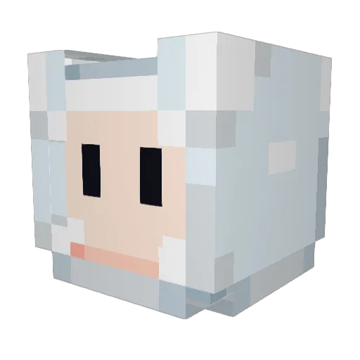 DKTendo Minecraft avatar head, 3D render