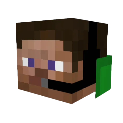 DKX_97 Minecraft avatar head, 3D render
