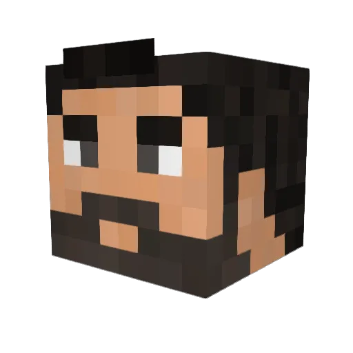 DKY_84 Minecraft avatar head, 3D render