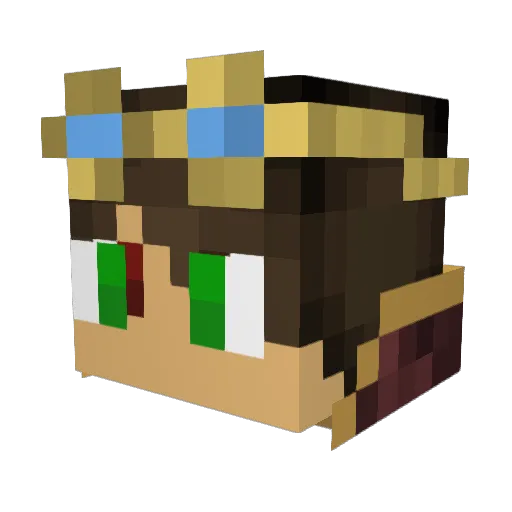 DKZY231 Minecraft avatar head, 3D render