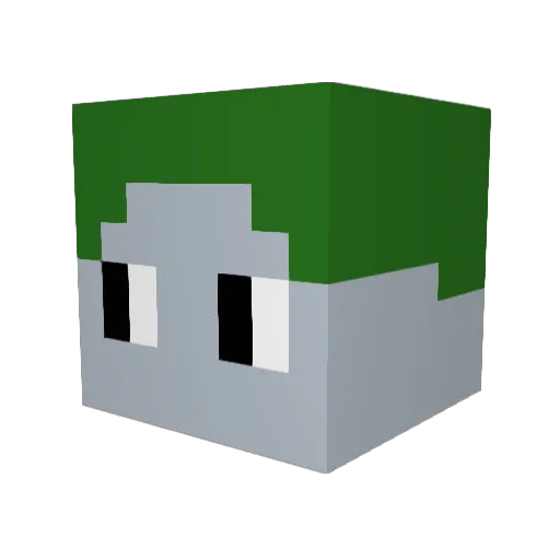 DK_ExeYT Minecraft avatar head, 3D render