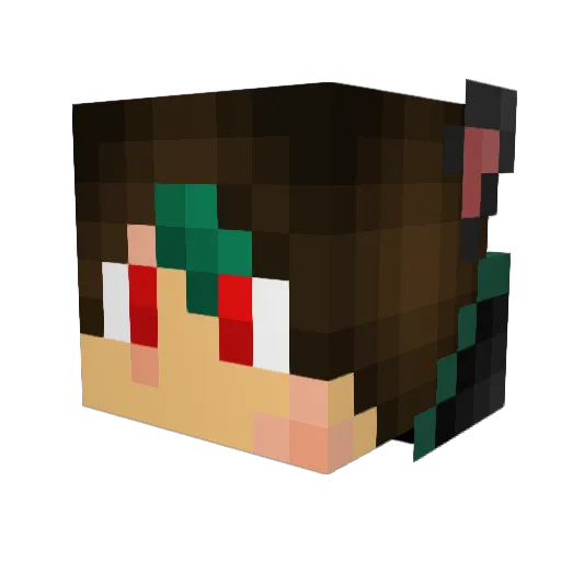 DKamoley Minecraft avatar head, 3D render
