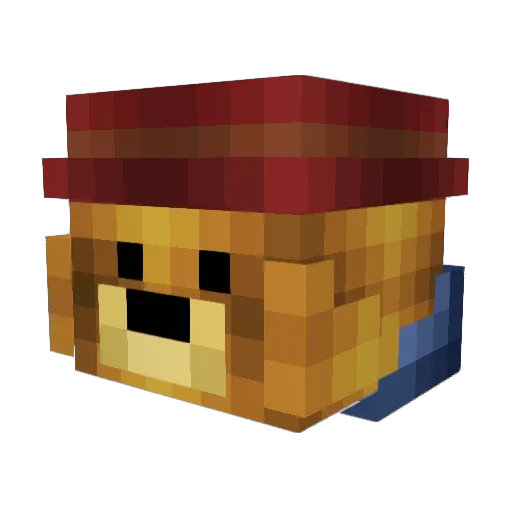 DKappa123 Minecraft avatar head, 3D render