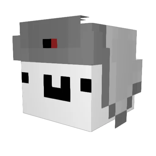 DKidneys Minecraft avatar head, 3D render