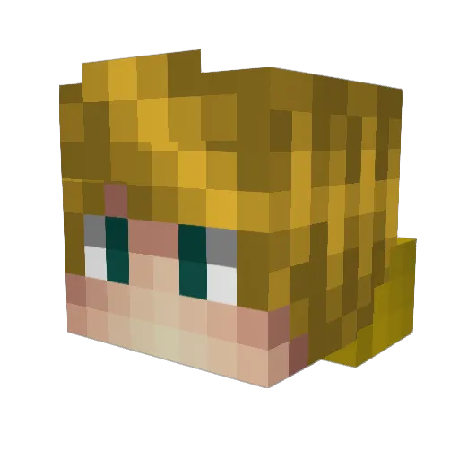 DKirbi69 Minecraft avatar head, 3D render