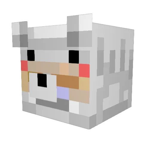 DKshiki Minecraft avatar head, 3D render