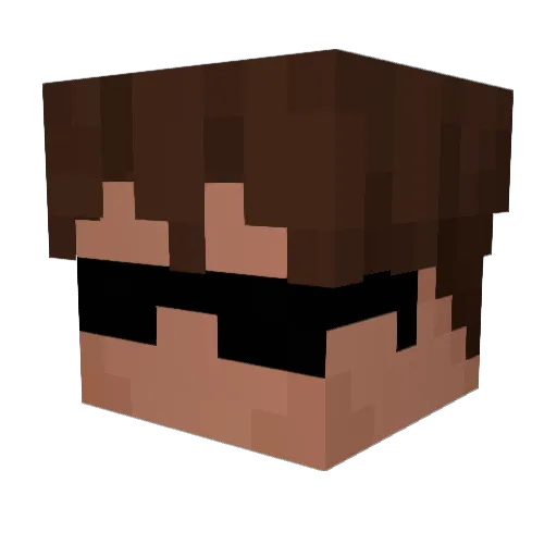 DL0ZE Minecraft avatar head, 3D render